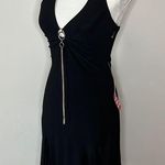 Vintage Goth Handkerchief Dress Black Size M Photo 7