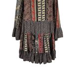 Anthropologie Easel Paisley Babydoll Tiered Ruffle Long Sleeve Bohemian Tunic Dress Small Photo 6