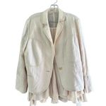 Max Studio  Special Edition Women's Cream Long Sleeve Cropped Blazer Size L Photo 1