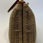 Vintage Wicker Handbag Basket Weave Lucite Handle MCM Hong Kong Art Deco Purse Photo 5