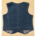 Est 1946 Womens Denim Blue Button Down Vest Patch Pockets Large Western 90s Boho Photo 1