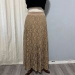 Aratta Silent Journey Women Boho Lace Floral Embroidered Waistband Maxi Skirt XS Tan Photo 10