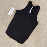 Lululemon All Tied Up Tank Black Size 4 Like New Pima Cotton Open Back Runs Big Photo 3