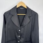 Nadine Merabi Top Womens XL Black Silk Touch Polyester Feather Cuffs Whimsigoth Photo 1