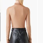 Grey Lab Embellished Tan Turtleneck Mesh Bodysuit(Size Medium) Photo 2