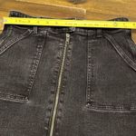 Madewell Denim MIni Skirt Black Frost Utility Jeans Front Zipper Pockets 27 Photo 3