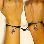 2pcs Couple Cartoon Figure & Heart Charm Bracelet Photo 2