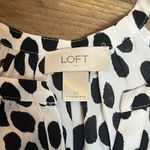 Loft  Black & White Polka Dot Sleeveless Blouse Size M Photo 3