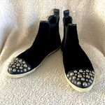 Marc Jacobs  Studded Cap Black Suede High-Top Sneakers Sz 37.5 Photo 3
