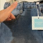 Hayden  Faded Blue Jean Skirt Photo 3
