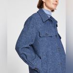 Club Monaco  Cozy Shirt Jacket in Heather Blue, Size XL New w/Tag Retail $249 Photo 3