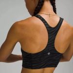 Lululemon black zebra wunder train longline bra Photo 1