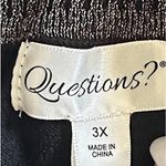 Questions? Black Cowl Neck 3/4 Sleeve Sweater Metallic Gold Accent Size 3X Photo 3