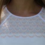 Loft NEW White Embroidered Scallop Yoke Dress Photo 3