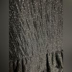 ZARA  Micro Dot Mini Dress Black/White Size XS Oversized Ruffle Long Sleeve Photo 3