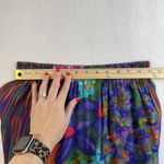 VTG Carole Little Petites 6P Multi Color Floral Watercolor Midi Skirt Women 90s Blue Photo 5