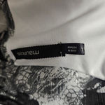 Maurice's White Black Floral Sleeveless Rosette Top Women L Bohemian Feminine Photo 5