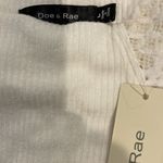 Doe & Rae New  white sweater with lace shoulders and sleeves large Photo 2