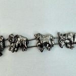 Vintage Noahs Ark Slider Charm Bracelet Silver Tone Fashion Jewelry Boat Animals Photo 3