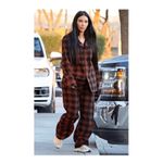 SKIMS Size 4X Plaid Sleep Set Jasper Buffalo Check Holiday Brown pajamas no box Photo 1