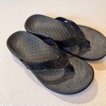Vionic  Black Sequined Thong Sandals Womens 7 Beachy Summer Comfort Shoes Photo 5