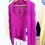 EXPRESS  Magenta Knit Sweater Photo 0