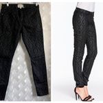 Current/Elliott The Ankle skinny black brocade SZ 26 Photo 1