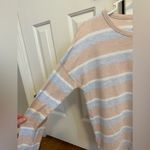 Lou & grey  Womens S Striped Blush Pink Blue Drop Shoulder Soft Lightweight Photo 4