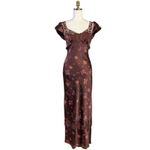 Free People  Dainty Lace Retro 90s Butterfly Babe Maxi Dress Brown Combo Medium Photo 5