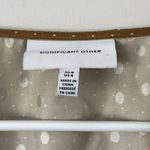 Significant Other Atillio Cloque Cropped Top and Skirt‎ Set Size: 4 Tan Photo 5