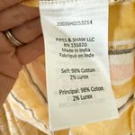 Veronica Beard  Serence Cotton Blend Maxi Skirt in Yellow Pink Metallic Stripe S Photo 6