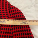 Milly Beautiful Red & Black Circle Check 100% Wool Cape Lined Rare Photo 4