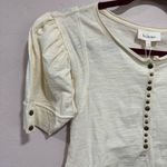 Bohme New  Cream button up Blouse XS Photo 1