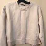 ZARA Cream Cropped Sweatshirt Photo 1