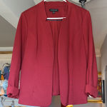 41 Hawthorne Women's Burgundy Blazer Sz L Photo 0