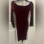 Cameo  Velvet Burgundy Dress Photo 1