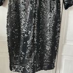 Hunter Bell  Black Sequin Sheath Dress 3/4 Sleeve - Size 6 Photo 9