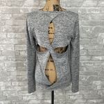 90 Degrees Grey Marled Pullover Open Back Gray Size M Photo 1