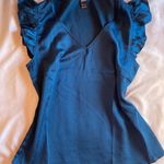 SheIn Satin Blue Blouse  Photo 1