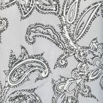 Loft  Shirt Womens Large Gray White Paisley Blouse Neutral Cutout Office‎ Casual Photo 5