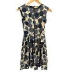 Tracy Reese  New York Polka Dot Sleeveless Fit & Flare Dress Black Beige‎ Size 2 Photo 4