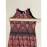 London Times Maxi Dress Paisley Print Sleeveless Pink Blue Size 16 Photo 4