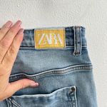 ZARA  Light Wash Blue Distressed Ripped MOM Jeans Size 4 Photo 5