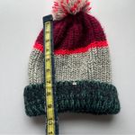 American Eagle  Outfitters Red and Green Knit Pom-Pom Hat Photo 4