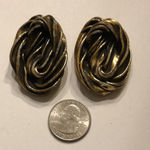 Vintage Gold/Brass Tone Plastic Shoe Clips Photo 1
