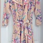 Victoria's Secret Women’s Vintage 70's  Gold Label Pink Floral Midi Robe Size P/S Photo 0