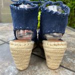 Sole Society  Amethyst Navy Strappy Lace Up Espadrille Wedges Sz 6 Gladiator Photo 5