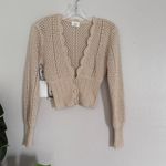 Aritzia NWT Caraway crochet knit Cardigan XXS in Birch Photo 3