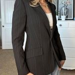 Anne Klein Gorgeous black with brown / red hues pinstripe blazer Photo 6