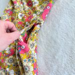 Lila Rose Lily Rose Romper Womens XS Yellow Floral Short Sleeve Cross Back Pockets Cottage Photo 13